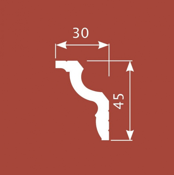 Потолочный карниз Cosca КX022, 45х30