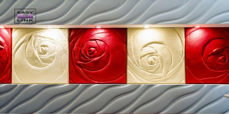 3D гипсовая панель Rose Пятый элемент