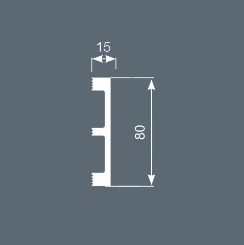 Напольный плинтус Cosca PX 048, 80х15