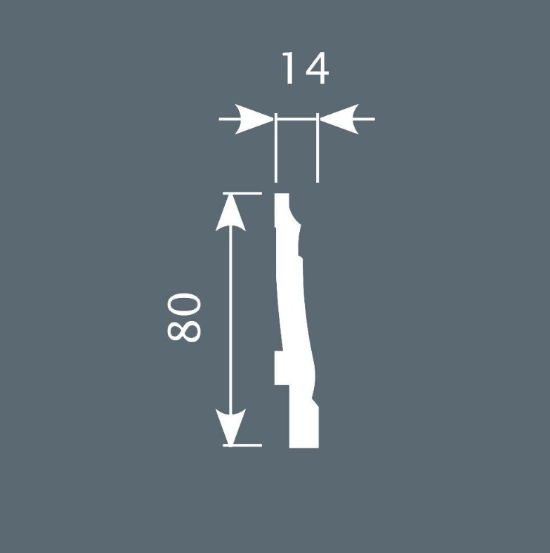 Напольный плинтус Cosca PX 024, 80х14