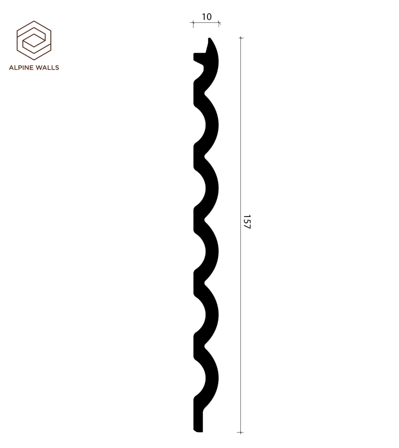 Декоративная панель Alpine Walls LineArt ECO0974B