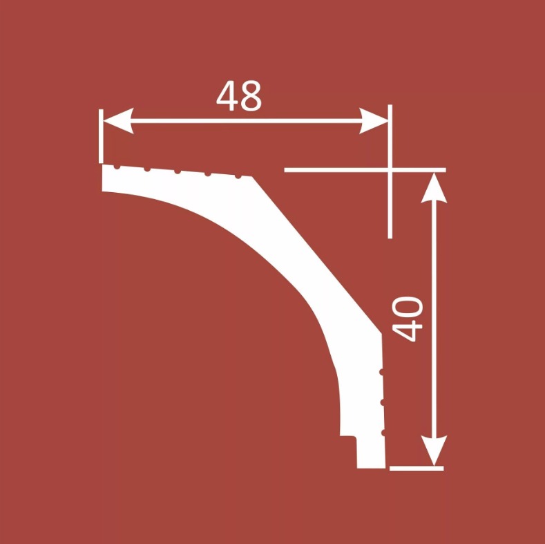 Потолочный карниз Cosca КX018, 40х48