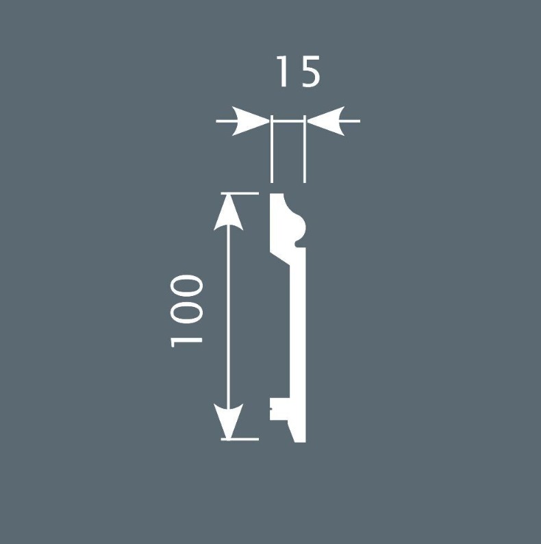 Напольный плинтус Cosca PX 026, 100х15